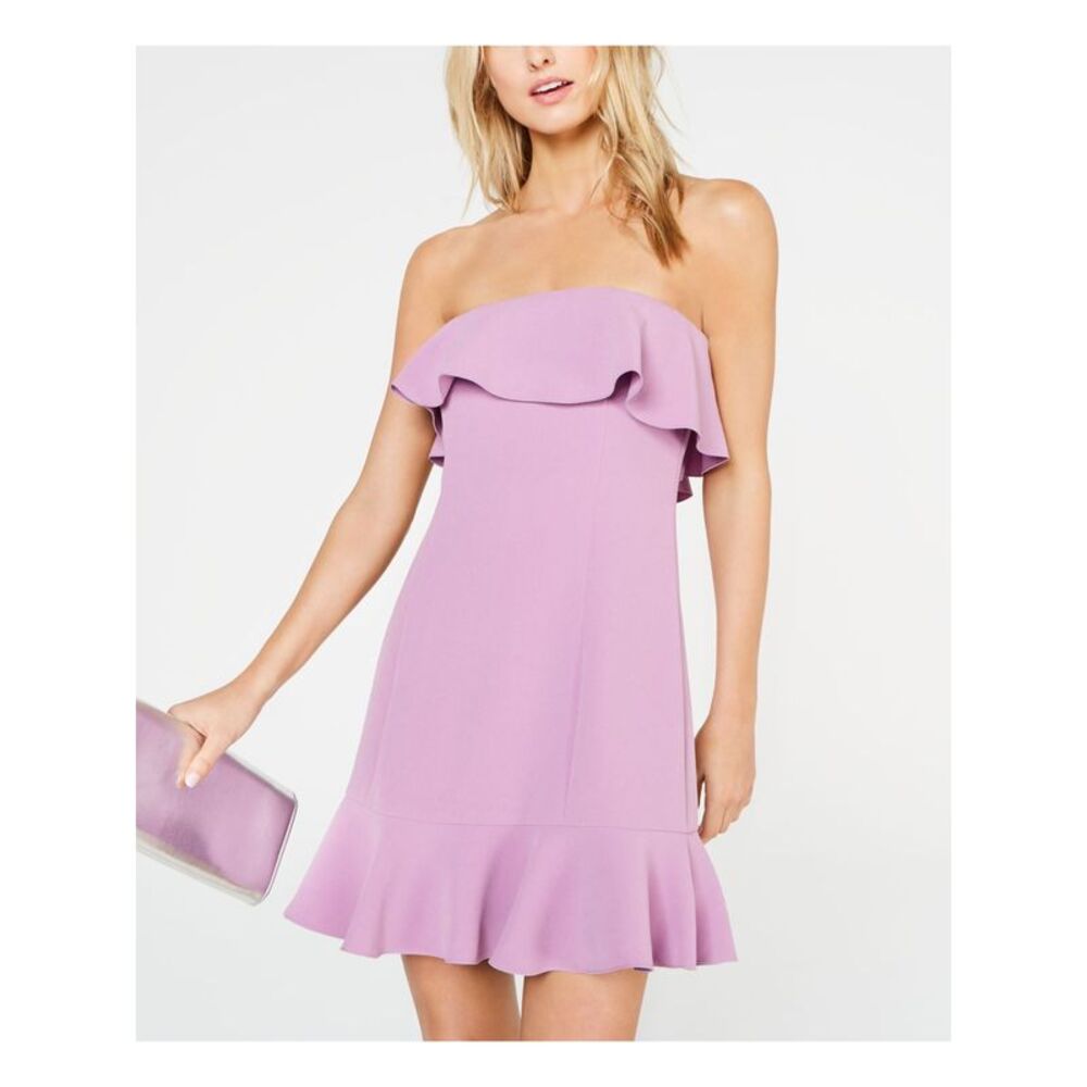 RACHEL ZOE Womens Purple Sleeveless Short Shift Cocktail Dress Size: 10 - Picture 3 of 4
